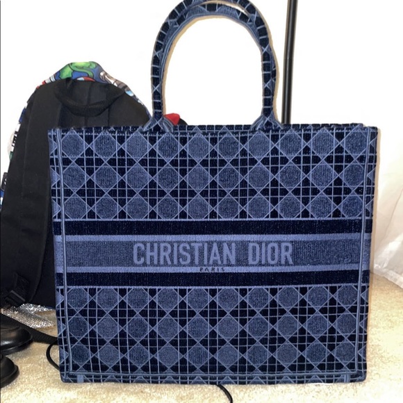 Cannage CD Book Tote Navy - Picture 1 of 5